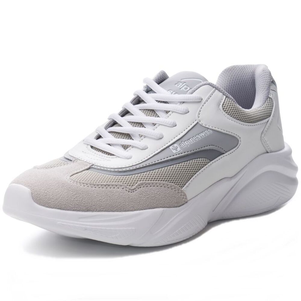 Alpine Swiss Stuart Mens Chunky Sneakers Retro Platform Dad Tennis Shoes